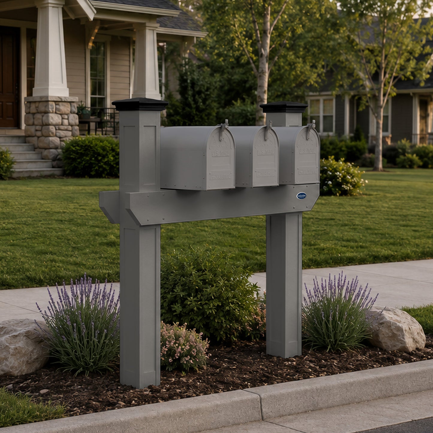 Sunrise Coast Triple Mailbox Post