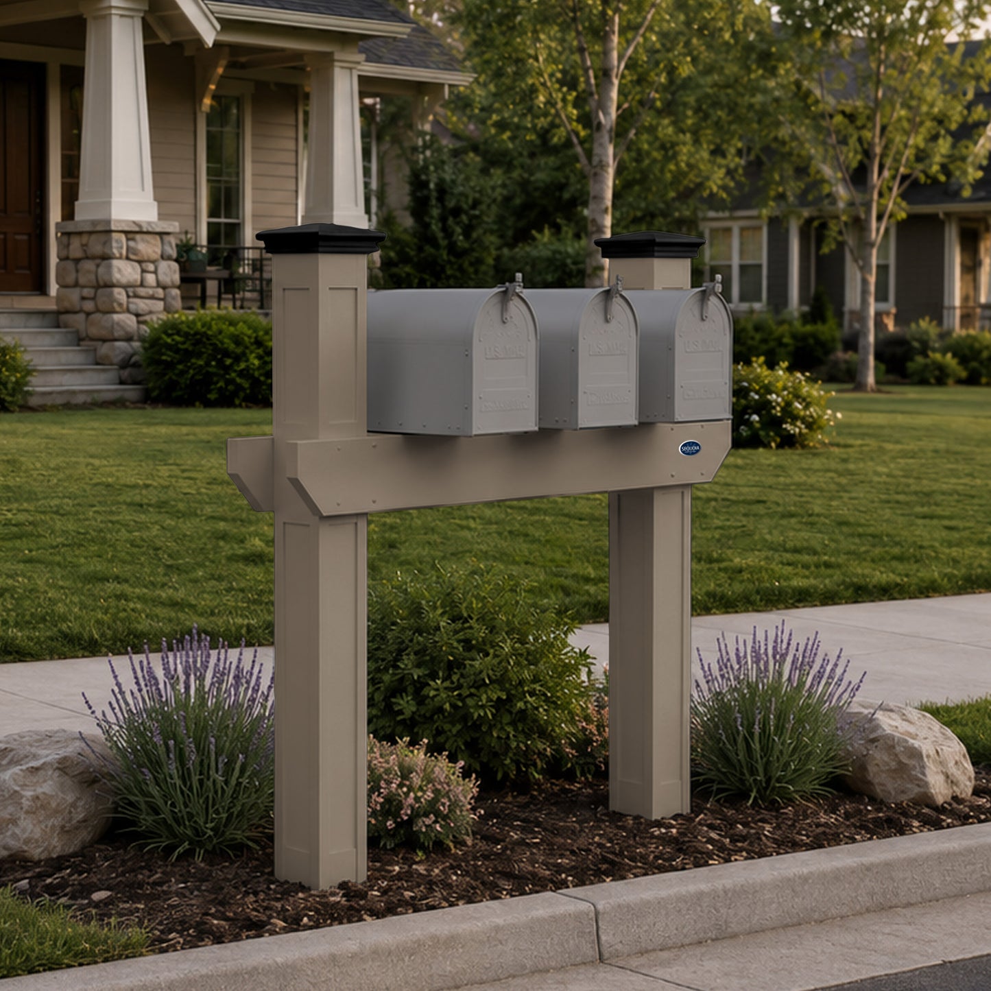 Sunrise Coast Triple Mailbox Post