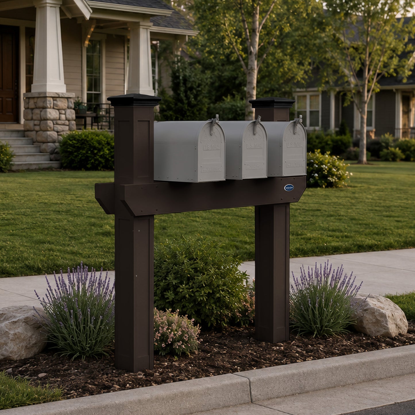 Sunrise Coast Triple Mailbox Post