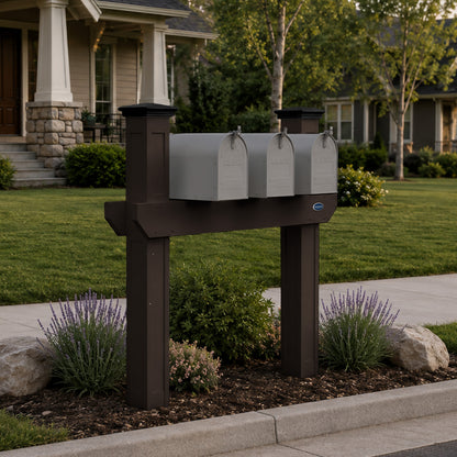 Sunrise Coast Triple Mailbox Post