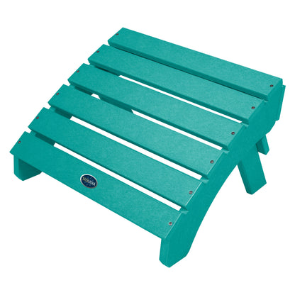 Sunrise Coast folding ottoman in Seaglass Blue