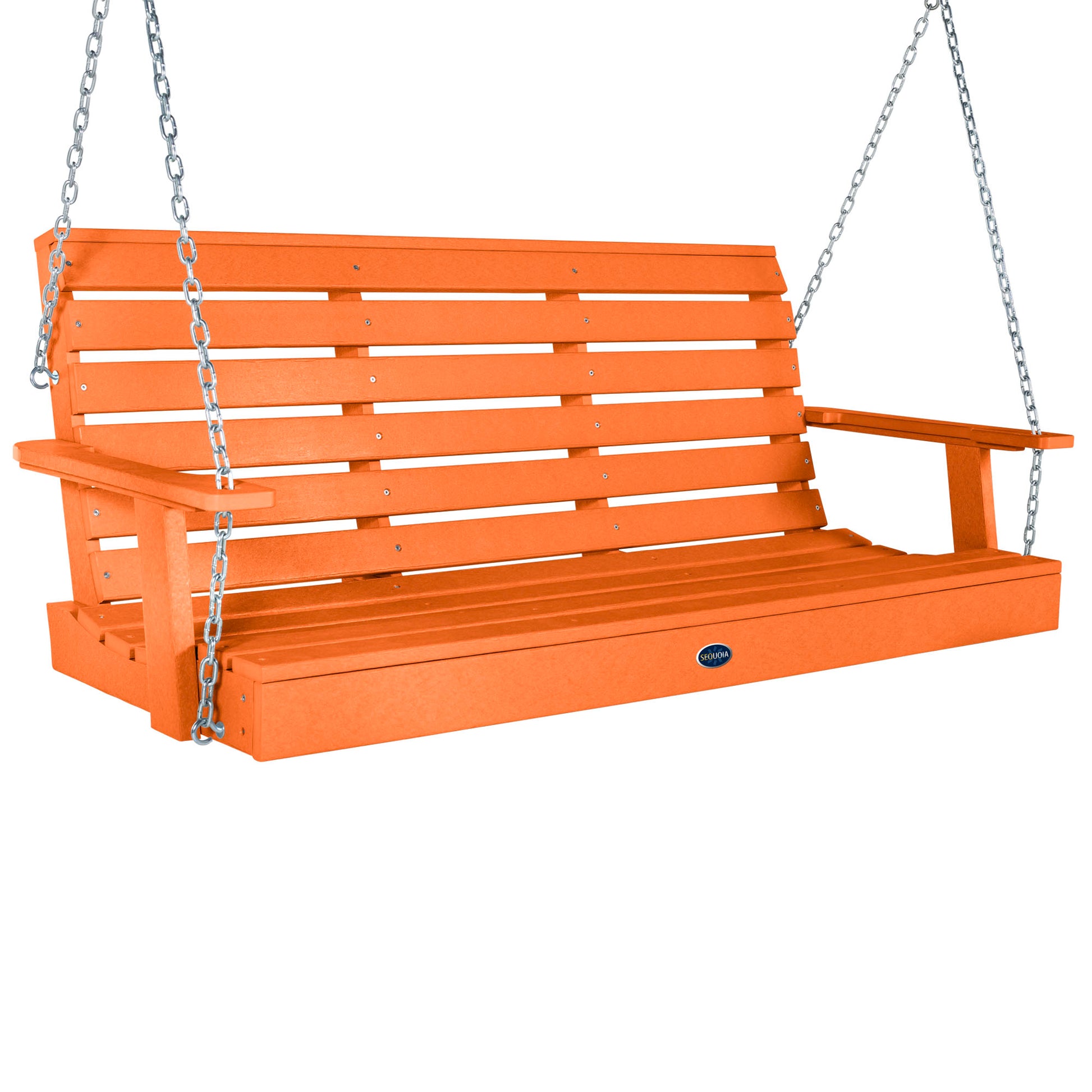 Sunrise Coast 5ft porch swing in Citrus Orange