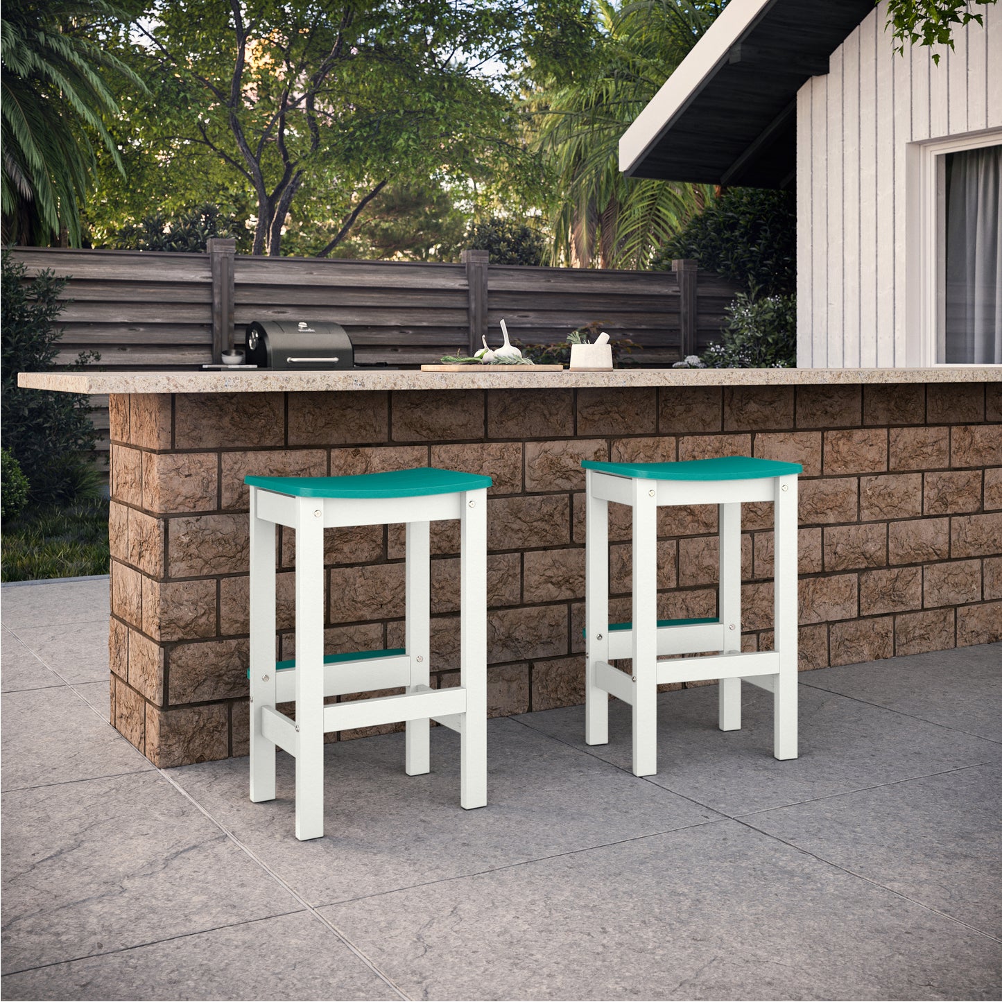 Sunrise Coast Backless Bar-Height Stool