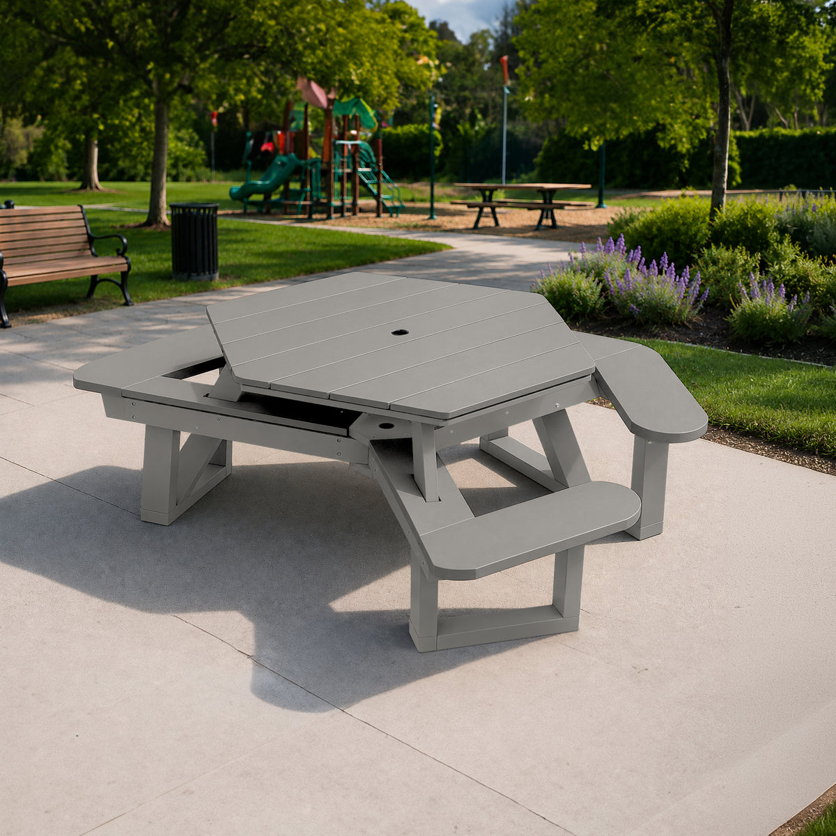 Sunrise Coast Hexagon Picnic Table - ADA Compliant