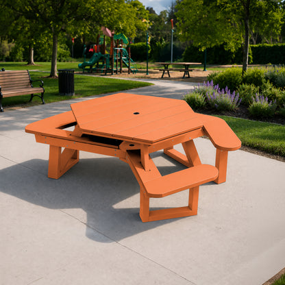 Sunrise Coast Hexagon Picnic Table - ADA Compliant