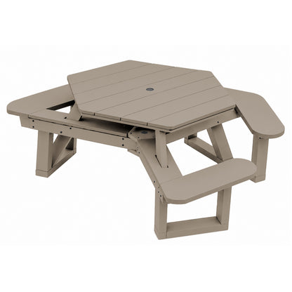 Sunrise Coast Hexagon Picnic Table - ADA Compliant