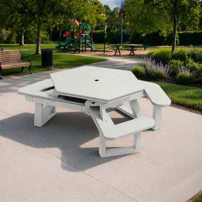 Sunrise Coast Hexagon Picnic Table - ADA Compliant