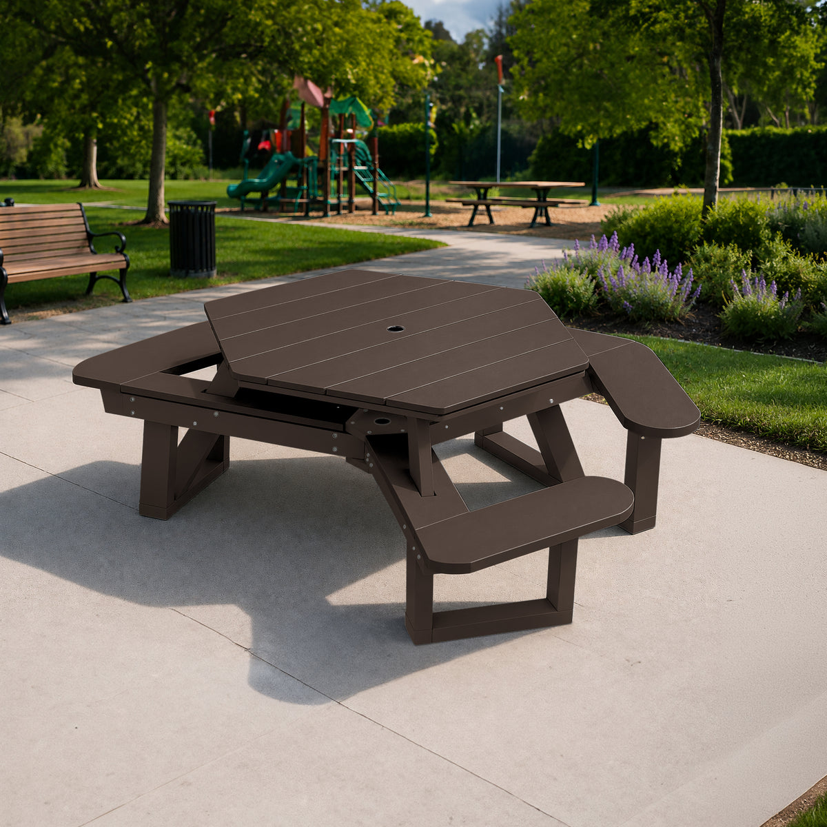 Sunrise Coast Hexagon Picnic Table - ADA Compliant
