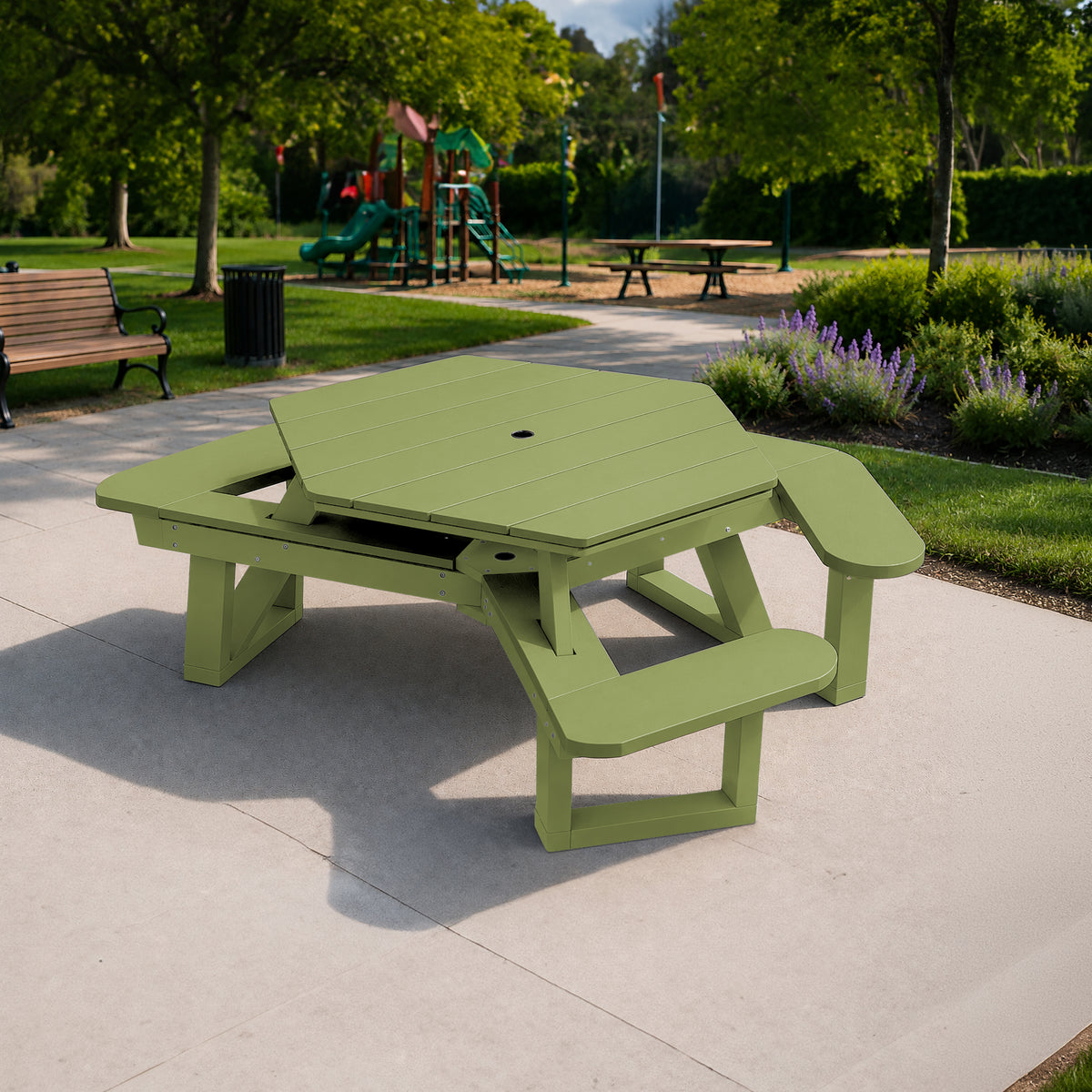 Sunrise Coast Hexagon Picnic Table - ADA Compliant