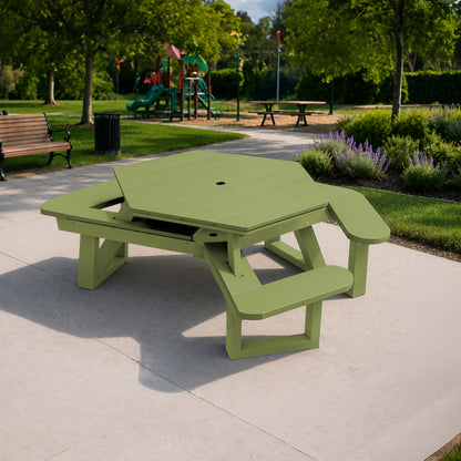 Sunrise Coast Hexagon Picnic Table - ADA Compliant