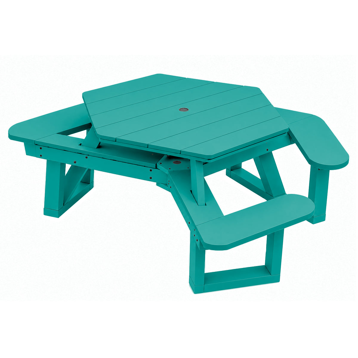 Sunrise Coast Hexagon Picnic Table - ADA Compliant