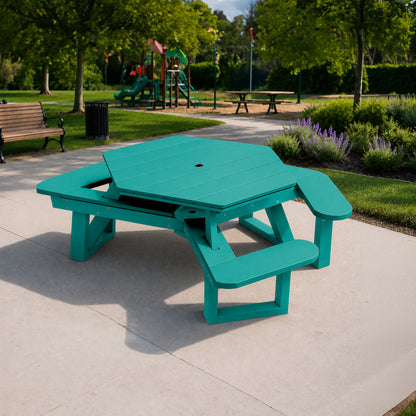 Sunrise Coast Hexagon Picnic Table - ADA Compliant