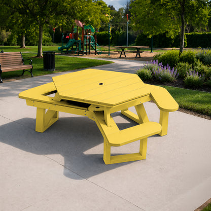 Sunrise Coast Hexagon Picnic Table - ADA Compliant