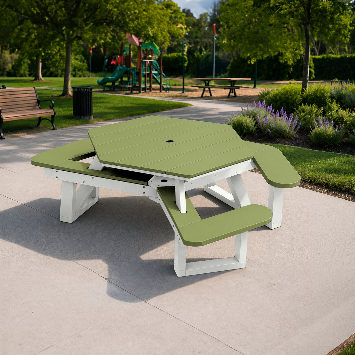 Sunrise Coast Hexagon Picnic Table - ADA Compliant
