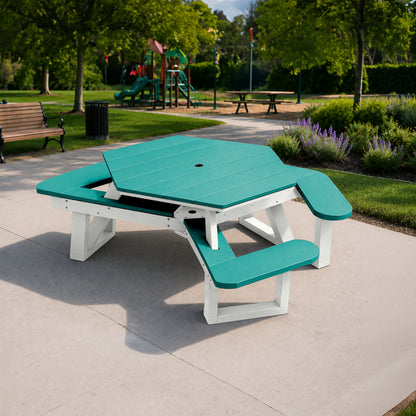 Sunrise Coast Hexagon Picnic Table - ADA Compliant